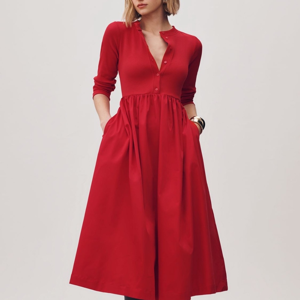 Maeve long sleeve twofer mini dress